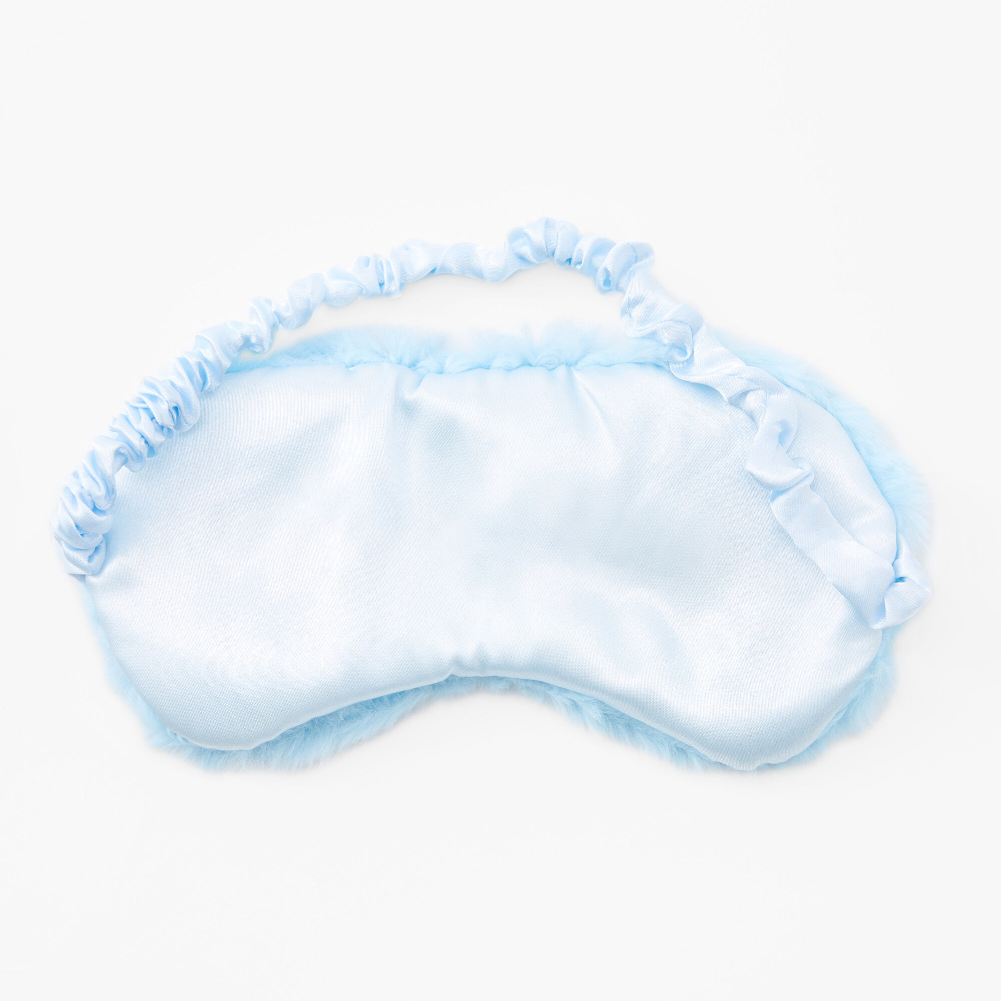 Eyelash Faux Fur Sleeping Mask - Blue,