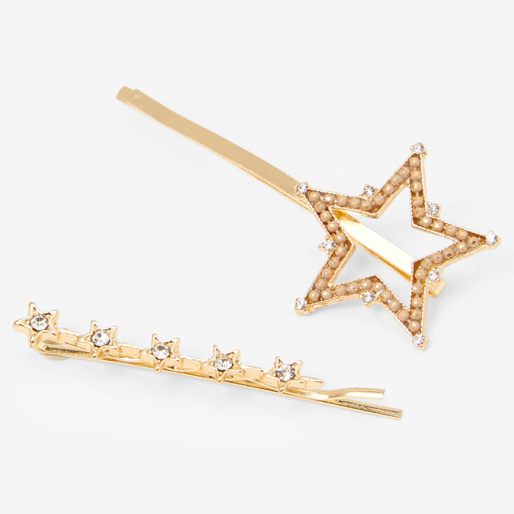 Gold Star Hair Pins - 2 Pack,