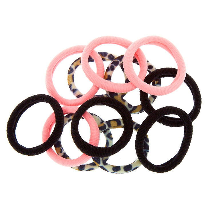 Claire&#39;s Club Leopard Print Hair Bobbles - 12 Pack,