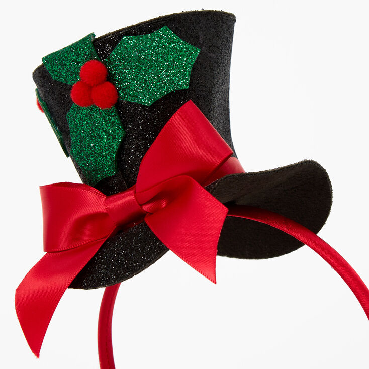 Christmas Holly Hat Headband - Red,