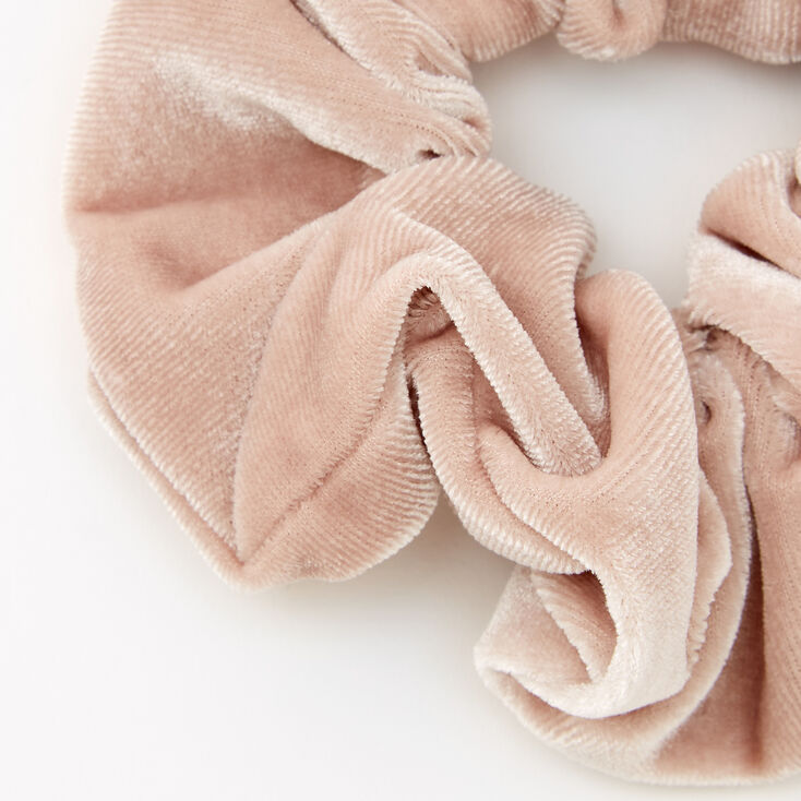 Medium Flat Velvet Hair Scrunchie - Champagne,