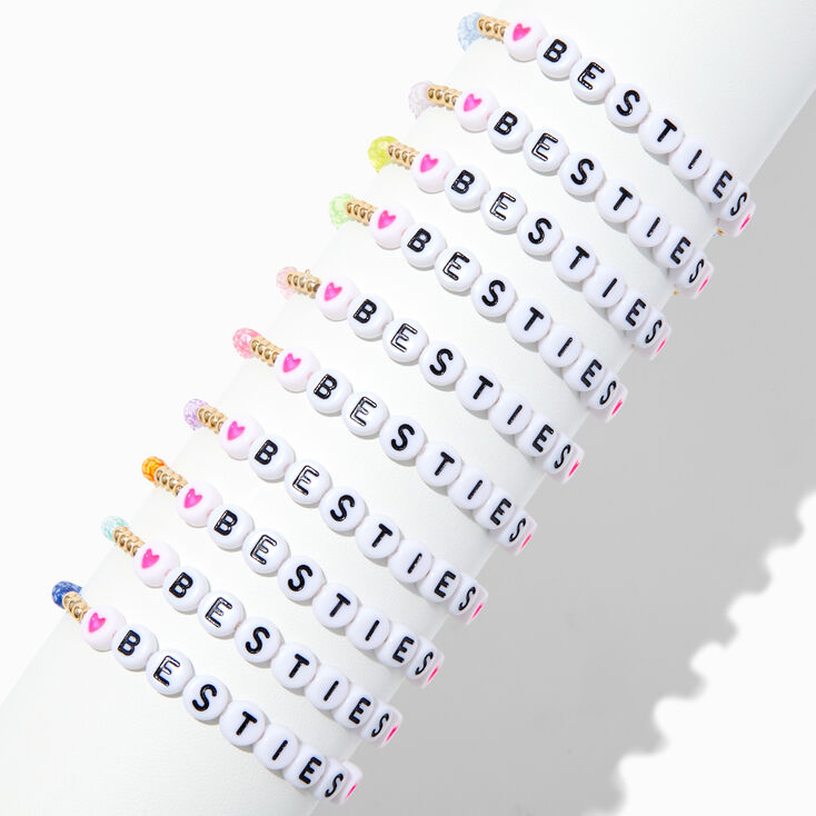 Best Friends Beaded Besties Stretch Bracelets - 10 Pack,