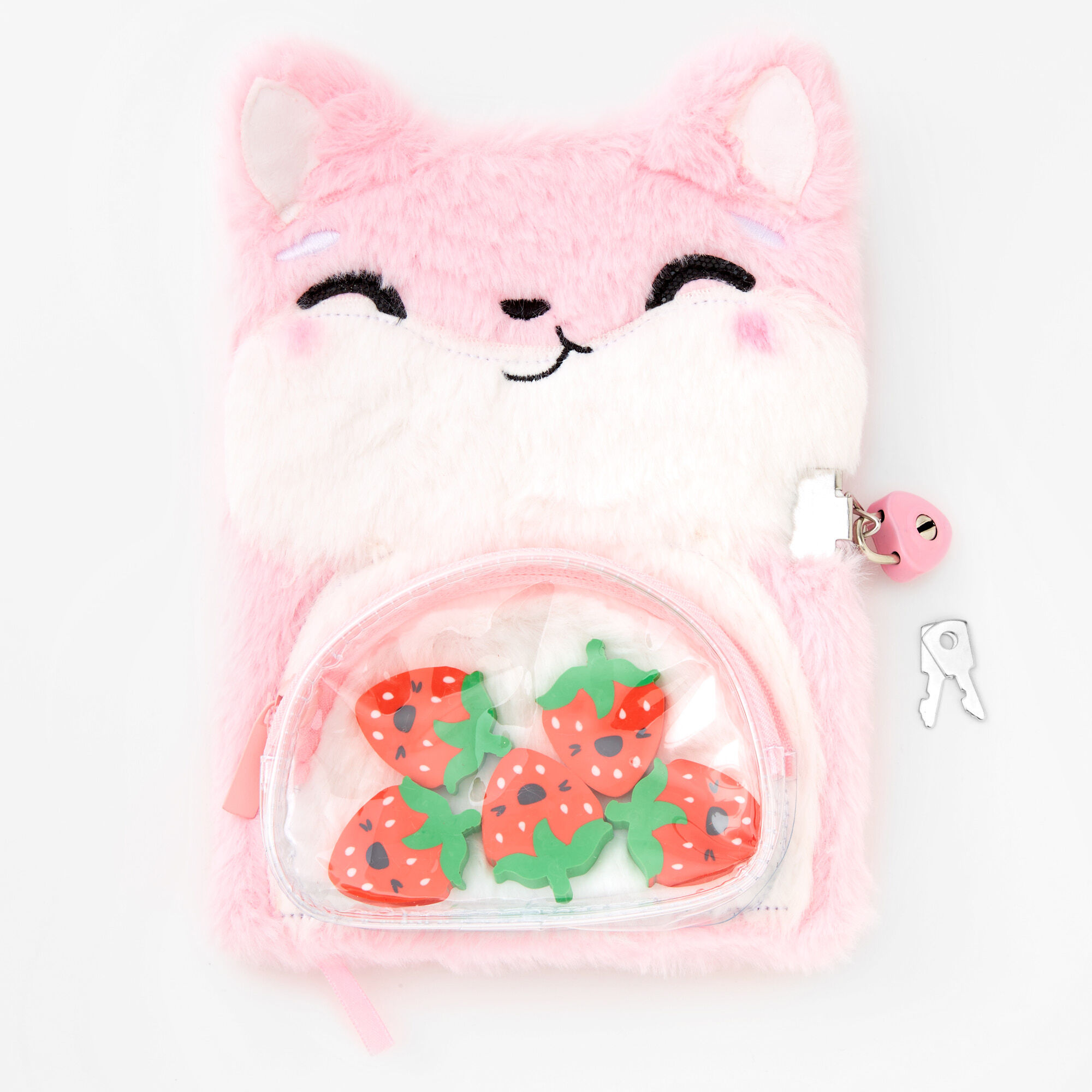 Claire's Journal intime à cadenas hamster fraise chibi