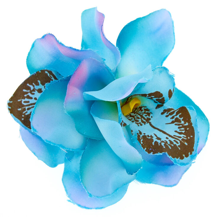 Large Orchid Hair Clip - Blue | Claire's