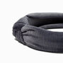 Dark Gray Knotted Corduroy Headband,