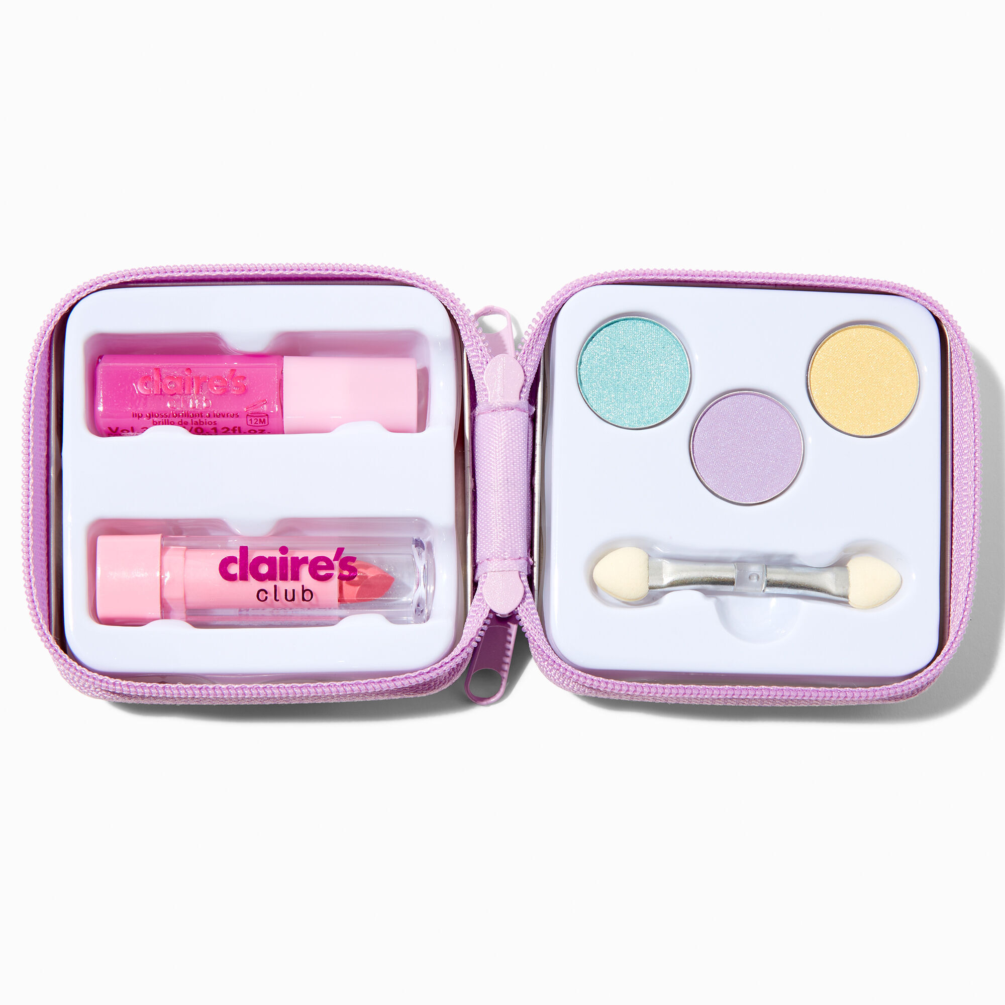 View Claires Club Glitter Butterfly Makeup Tin Purple information