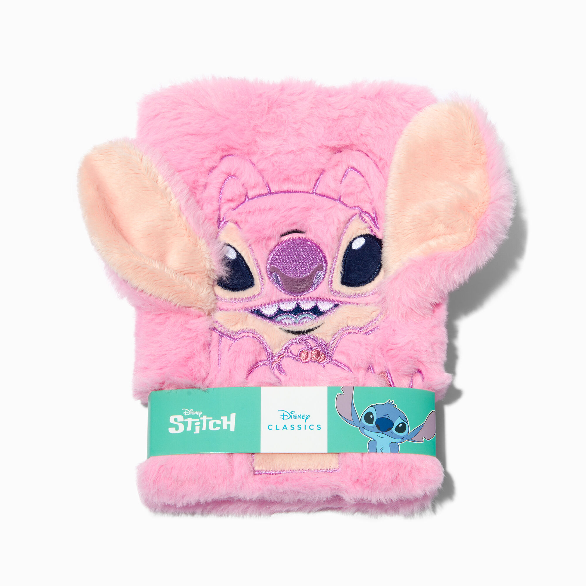 View Claires Disney Classics Stitch Angel Plush Notebook information