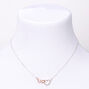 Mixed Metal Infinity Loop Heart Pendant Necklace,