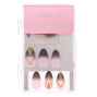 Lot de 24&nbsp;faux ongles violets style french manucure &agrave; paillettes,