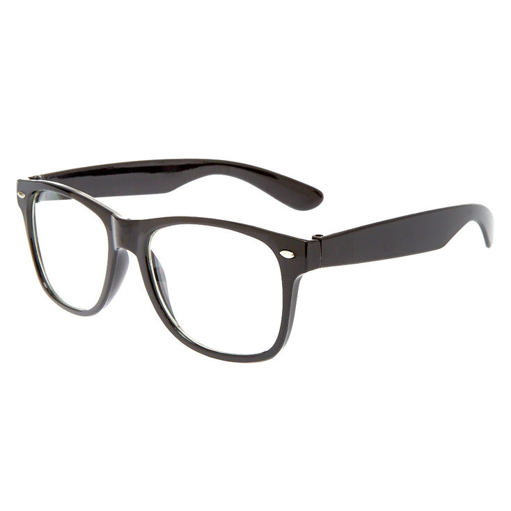 Retro Clear Lens Frames - Black,