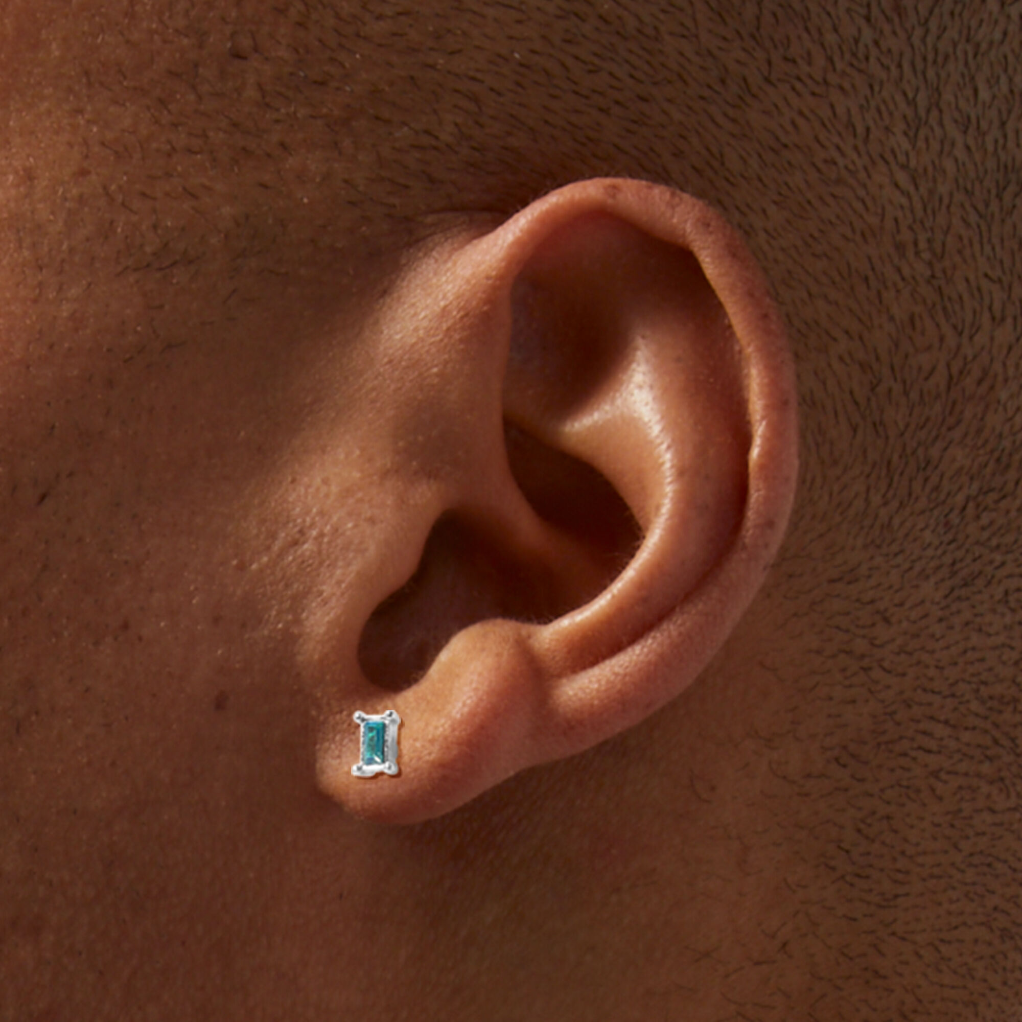 Mixed Crystal Silver-tone Stud Earrings - 9 Pack,