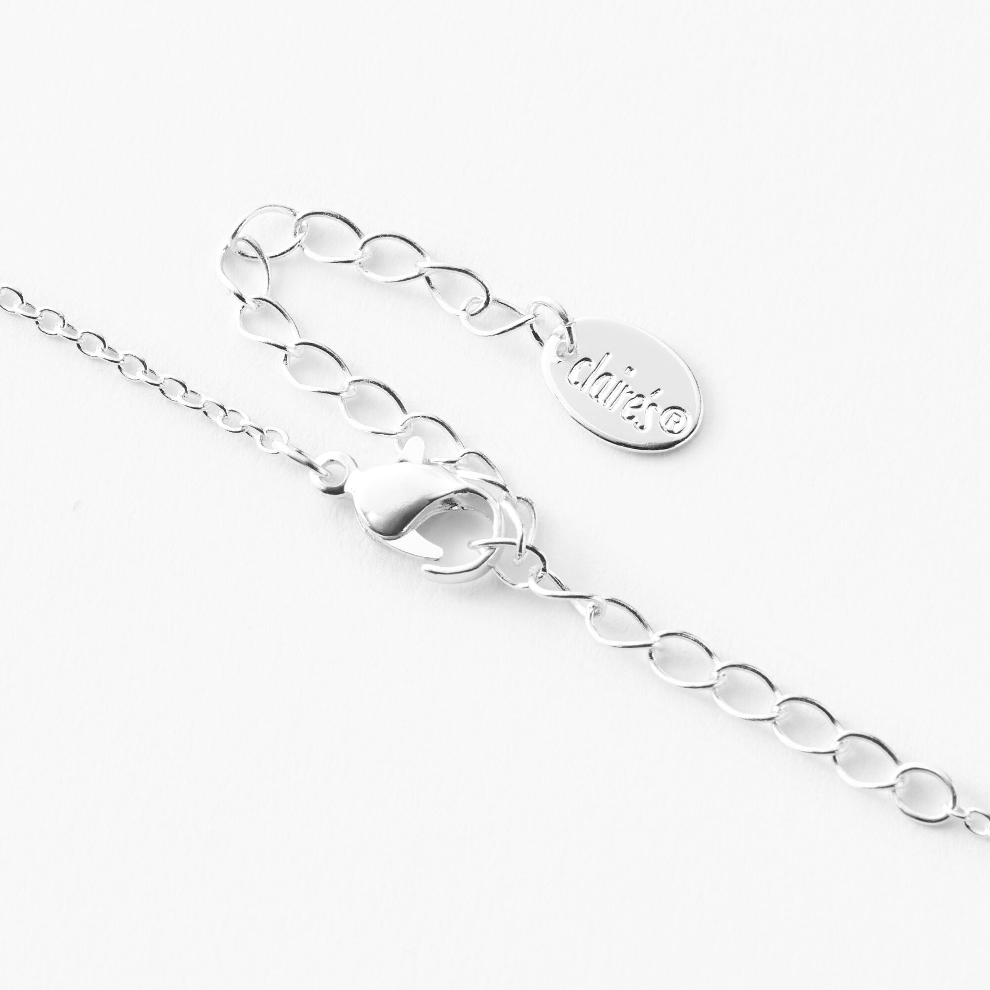 Silver Initial Mood Pendant Necklace - F,