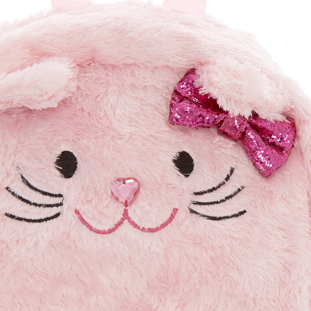 Claire's Club Avery the Cat & Kitten Backpack - Pink,