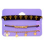 Gold Spiritual Chain Bracelets - 4 Pack,