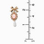 Pink Cameo Pearl Gold-tone 1.5&quot; Drop Earrings ,