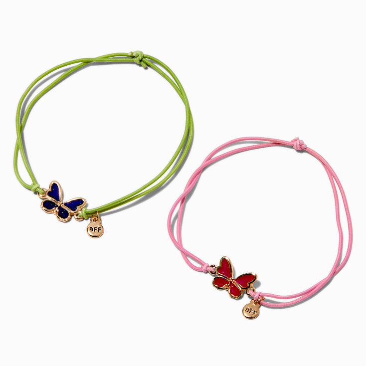 Best Friends Mood Butterfly Adjustable Bracelets - 2 Pack,