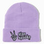 &quot;Stay Spooky&quot; Lavender Beanie Hat,