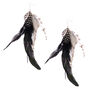 7&quot; Festival Feather Drop Earrings - Black,