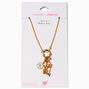 T H E M E x Claire&#39;s Girly Gold-tone Rope Chain Charm Necklace,