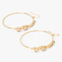 Gold Embellished Snake Wrap Hoop Earrings,