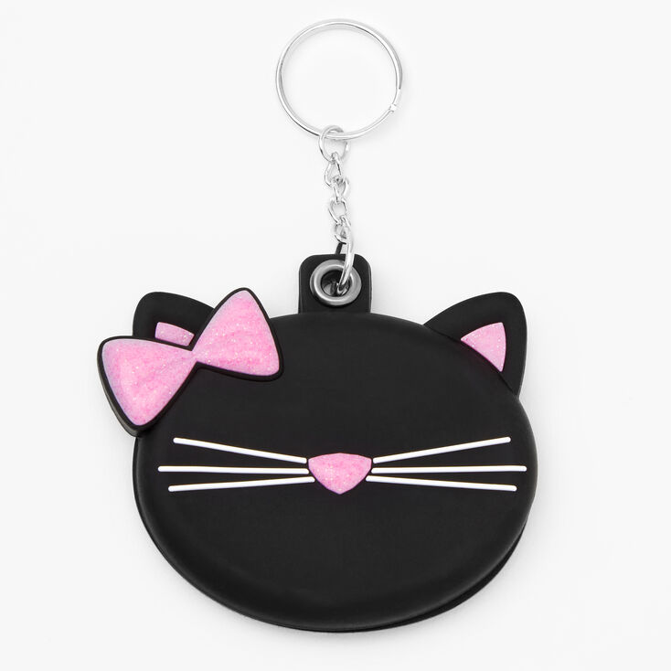 Cat Compact Mirror - Black,