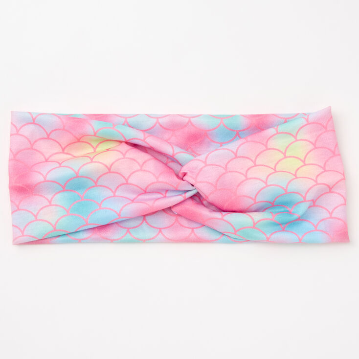 Pink Ombre Mermaid Twisted Headwrap,