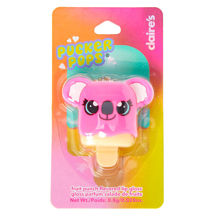 Gloss koala rose de Pucker Pops - Parfum cocktail de fruits,