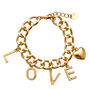 Gold-Tone LOVE Charm Bracelet | Claire's US