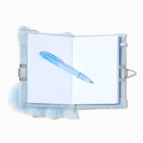 Claire&#39;s Club Blue Raccoon Mini Plush Lock Diary,