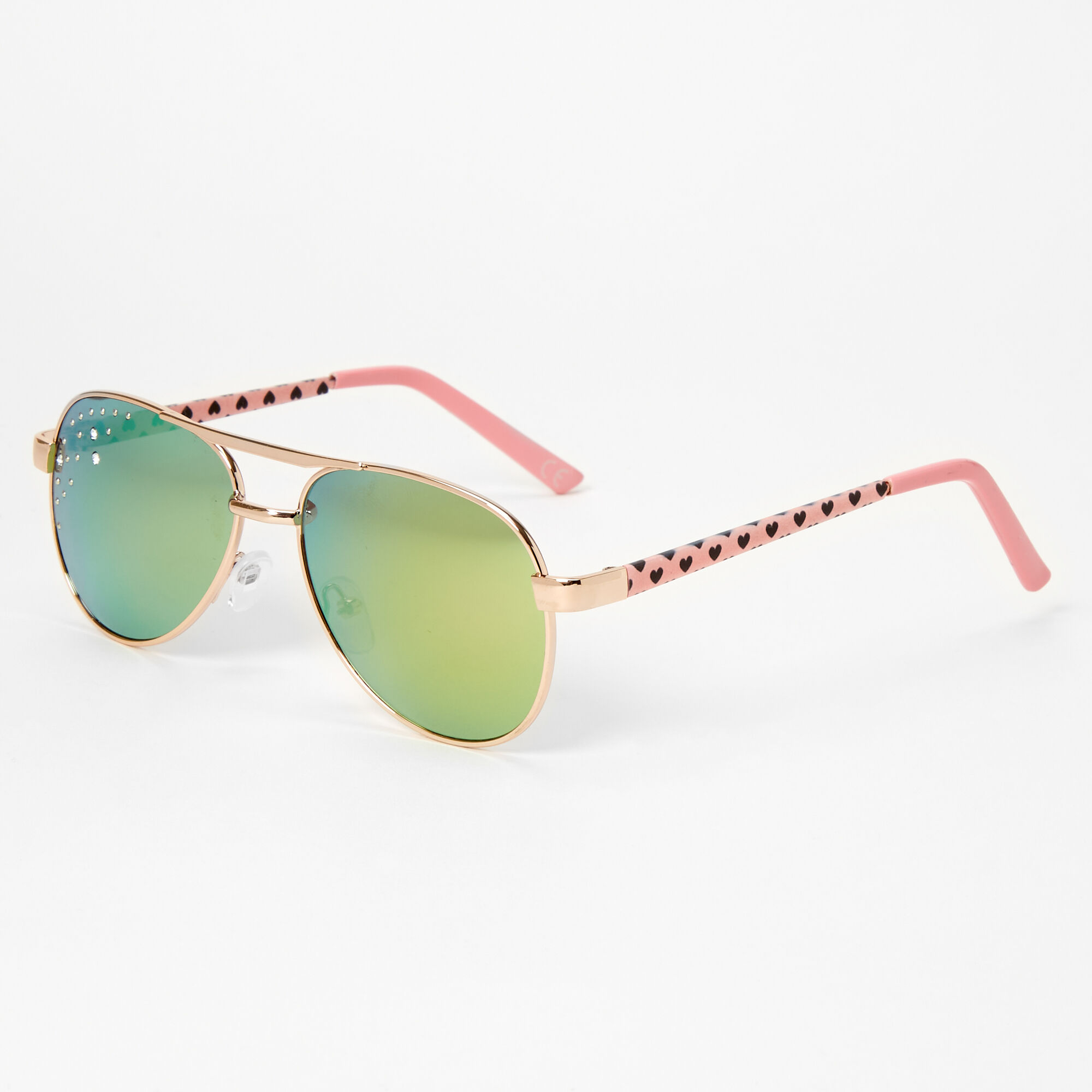 View Claires Club Ombre Heart Sunglasses Pink information