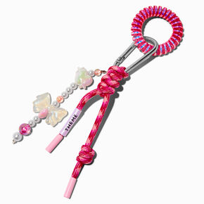 T H E M E x Claire&#39;s Pink Bow Cluster Keychain,