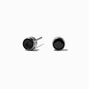 Titanium Black Bezeled 5MM Stud Earrings,