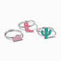 Cowboy Hat, Boots. &amp; Cactus Rings - 3 Pack,