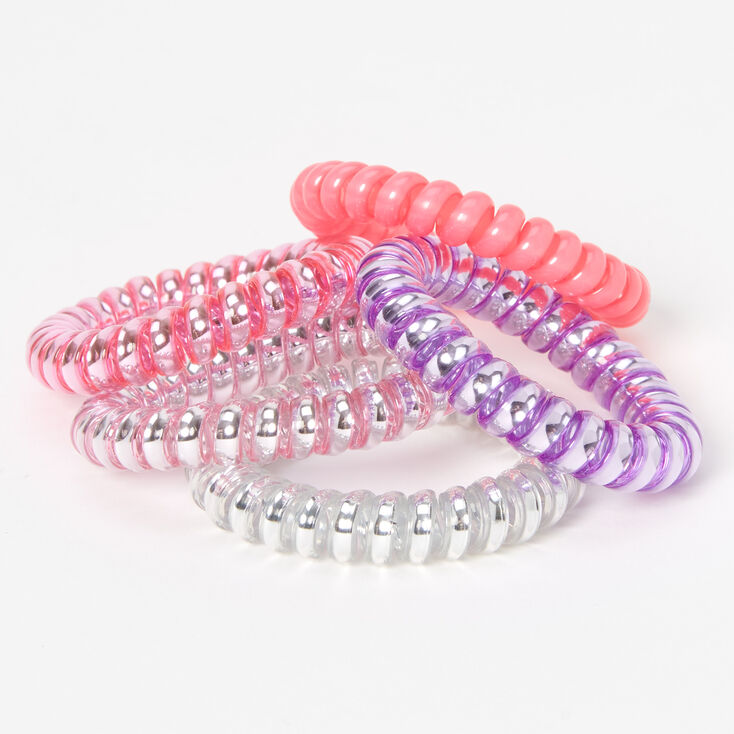 Claire&#39;s Club Pink Coil Bracelets - 5 Pack,