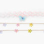 Claire&#39;s Club Floral Butterfly Choker &amp; Multi-Strand Necklaces - 2 Pack,