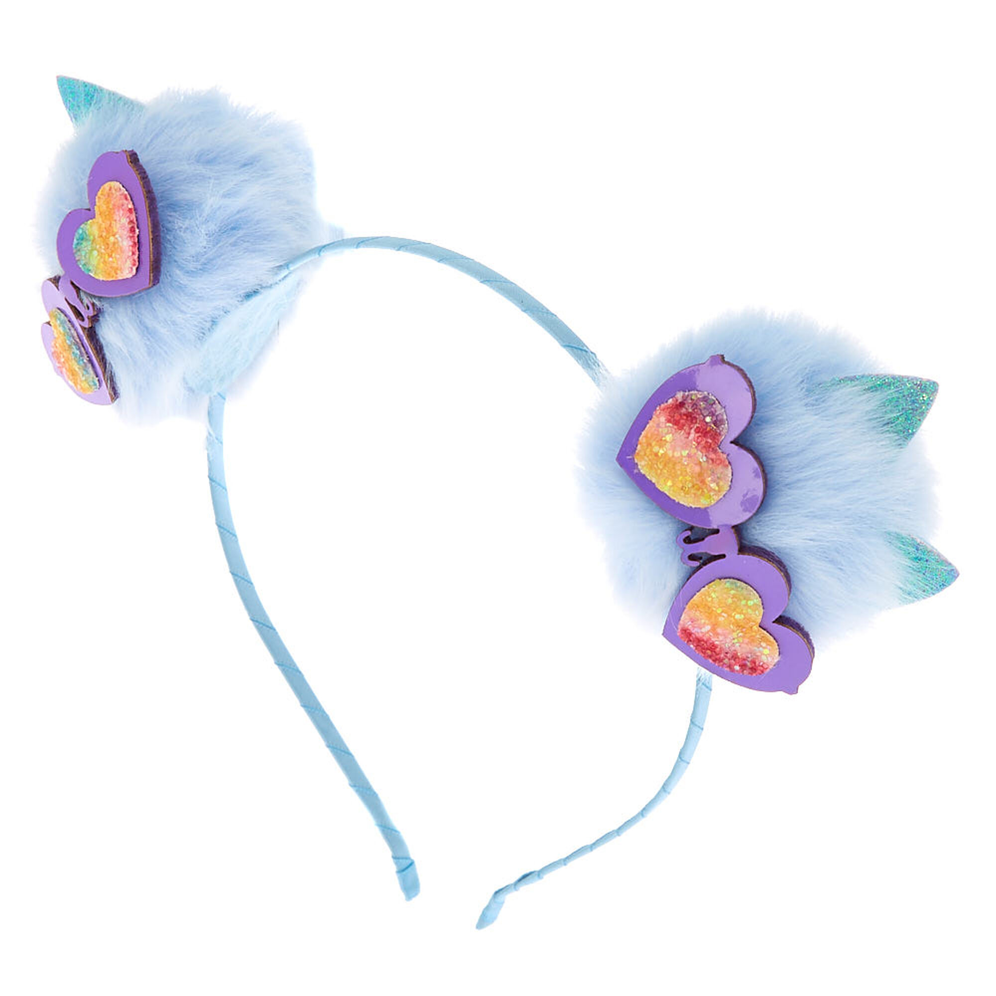 Cam The Cat Ear Pom Headband Baby Blue Claire S Us