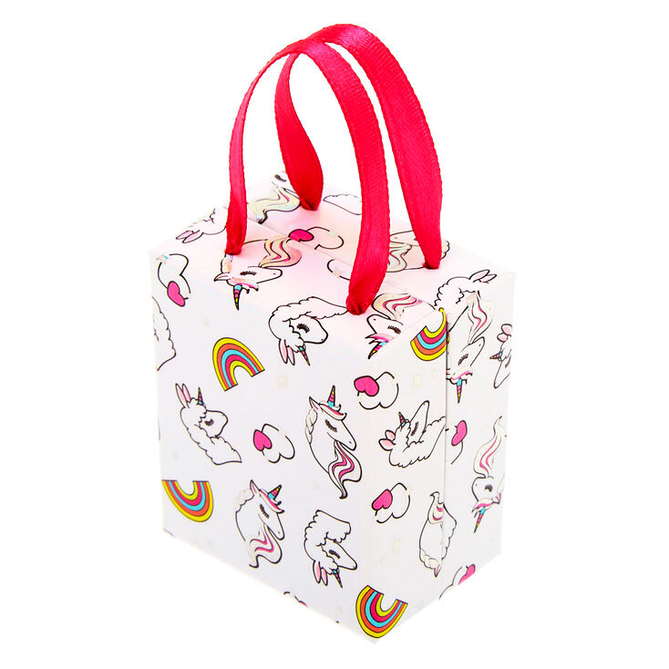 Claire's Boîte cadeau de petite taille Miss Glitter la licorne - Blanc