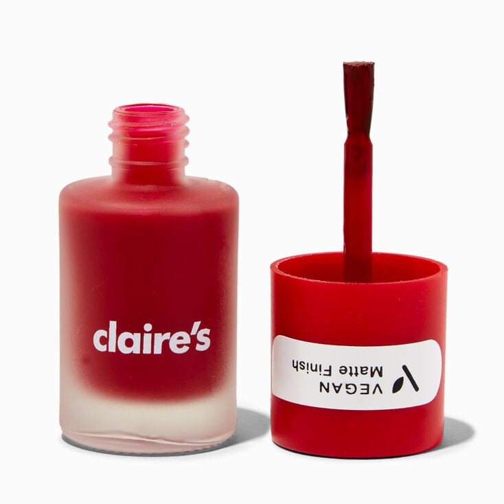Vegan Matte Effect Nail Polish - Red,