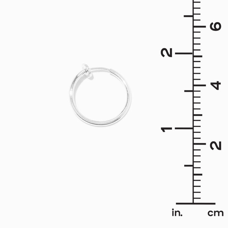 Silver 20MM Clip On Hoop Earrings,