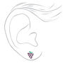 Silver Fruit Juice Stud Earrings - 9 Pack,