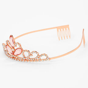 Claire&#39;s Club Rose Gold Tri Gem Tiara,