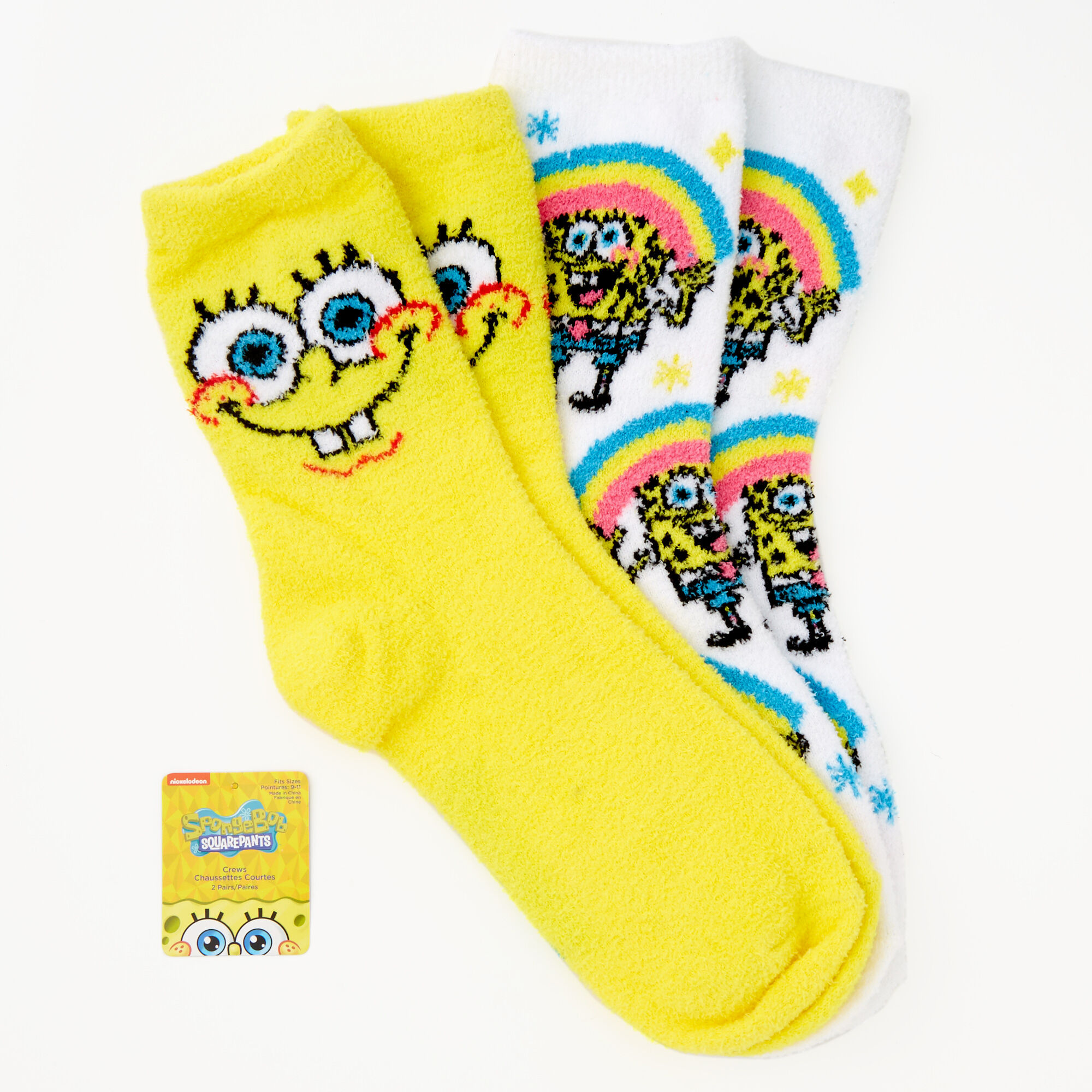 Nickelodeon SpongeBob SquarePants Cozy Socks 2 Pack Claire s US