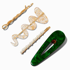 Mixed Gold Squiggle Hair Pins - 4 Pack,