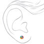 Rainbow Tie Dye Stud Earrings,