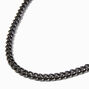 Hematite 3MM Curb Chain Necklace,
