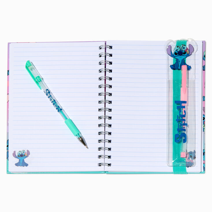 Disney Stitch Claire&#39;s Exclusive BFF Pen Set &amp; Spiral Notebook,