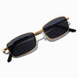Gold Rectangular Metal Sunglasses,