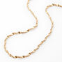 Gold Twisted Diamond Cut Chain Necklace,