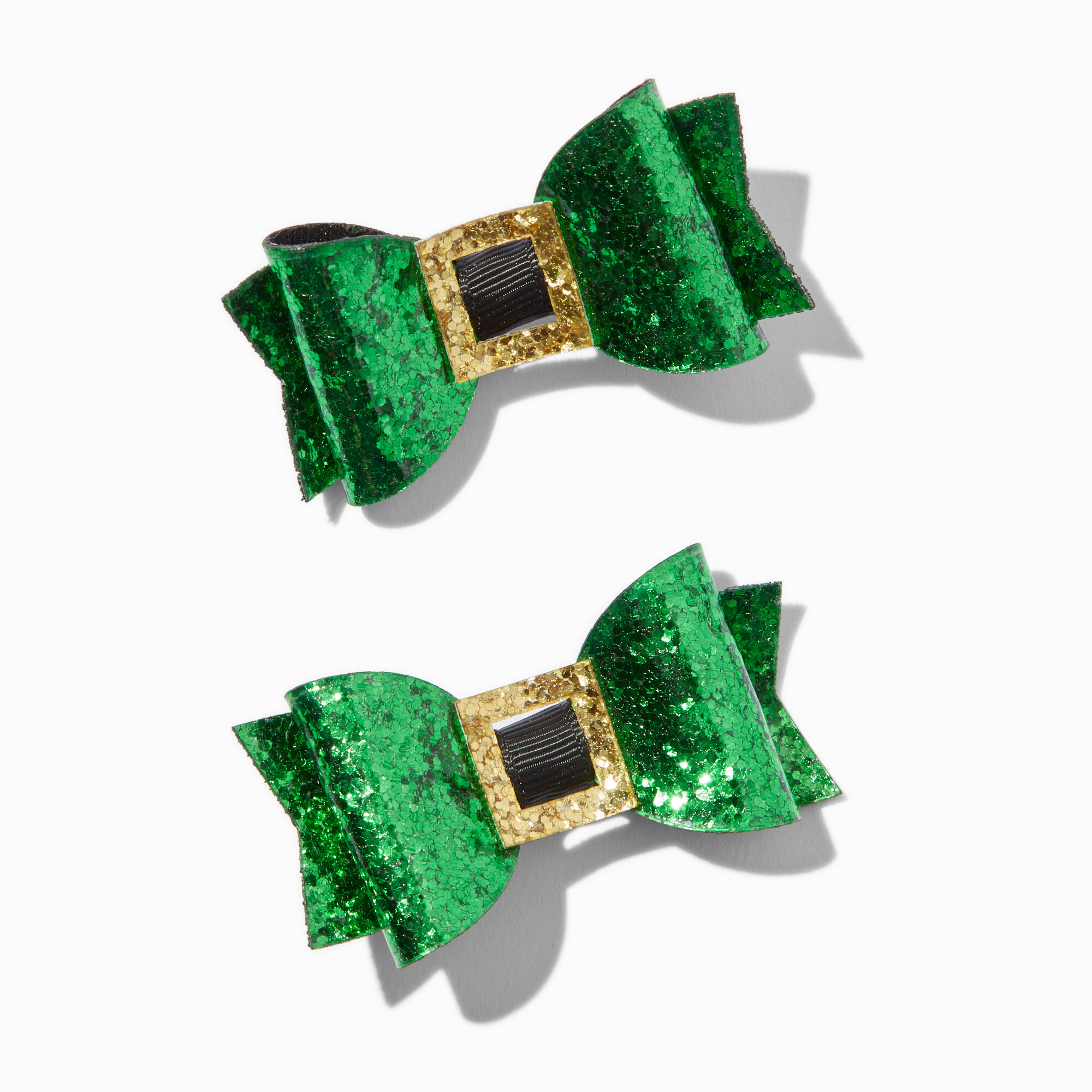St. Patrick's Day Leprechaun Hair Bow Clips - 2 Pack,