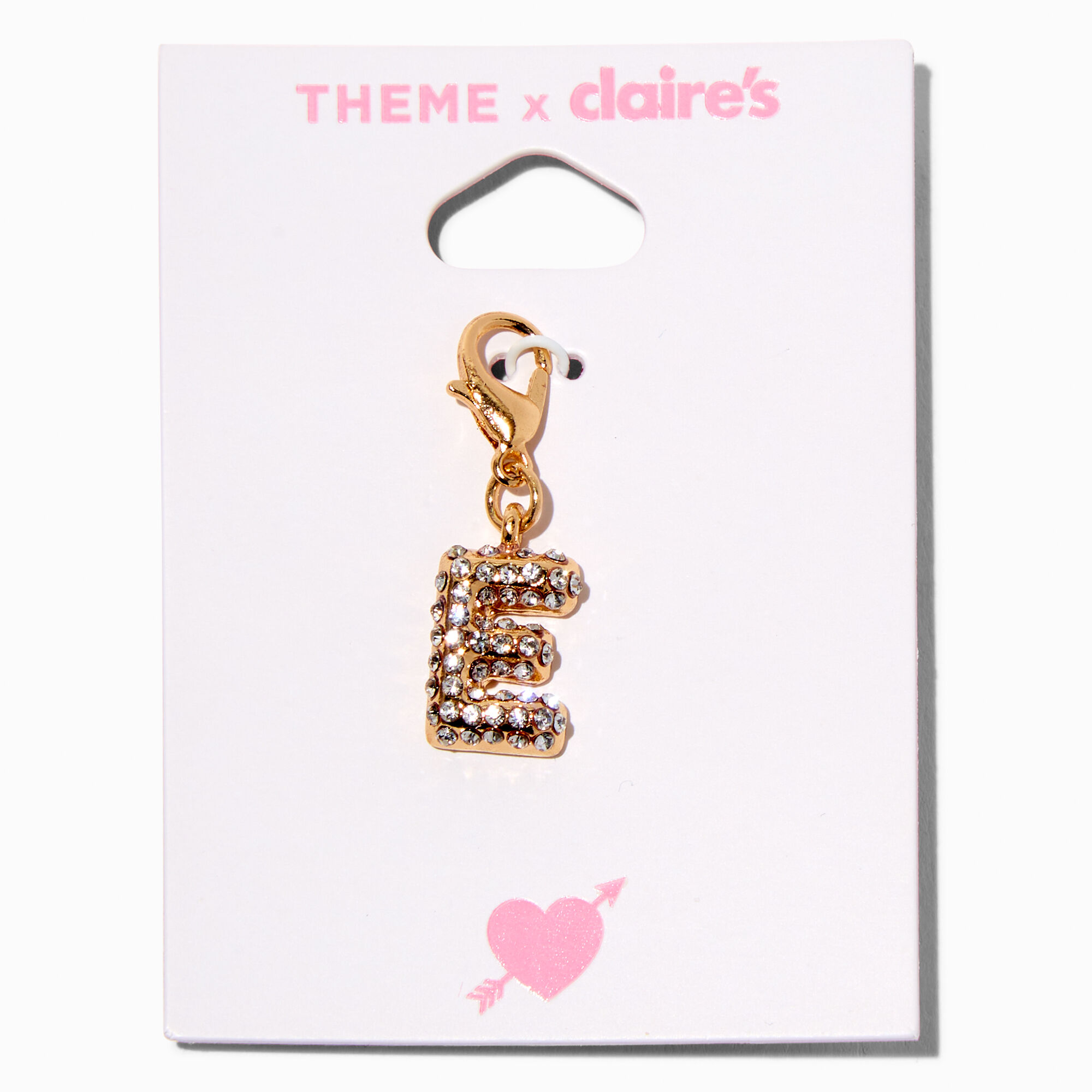 T H E M E x Claire's Gold-tone E Initial Charm,